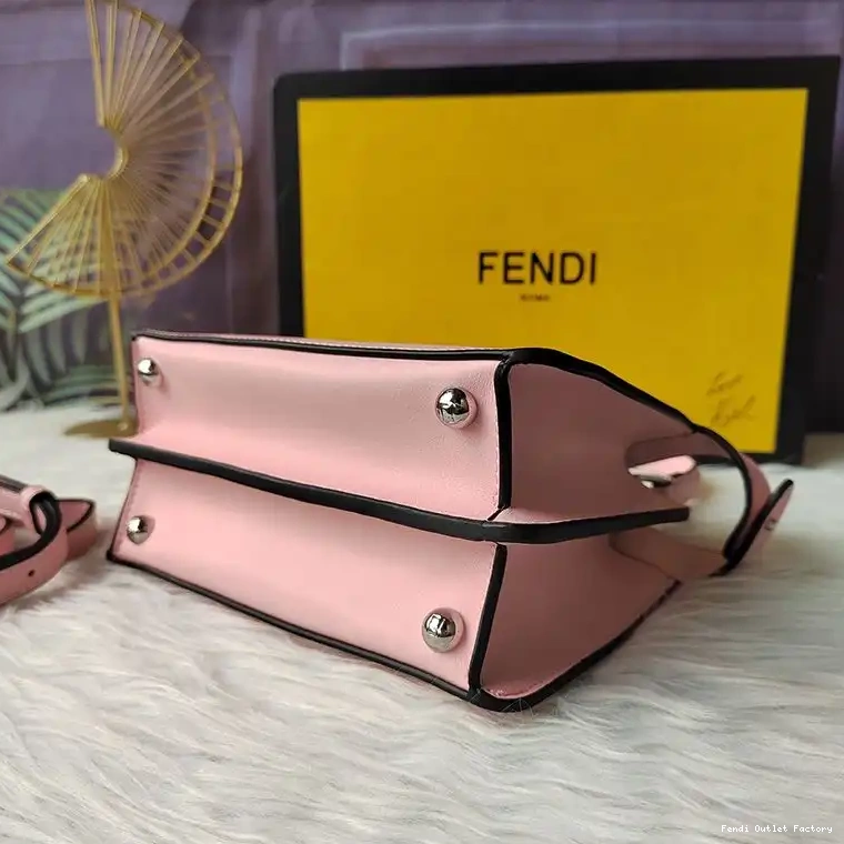 Affordable HOT Peekaboo Fendi Pink In Leather ISeeU Nappa Petite Bag 0418
